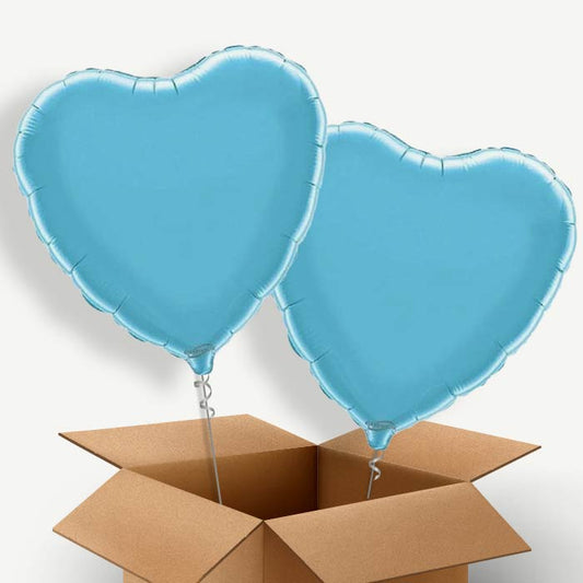 Baby Blue Heart Helium Balloon Two | Party Save Smile