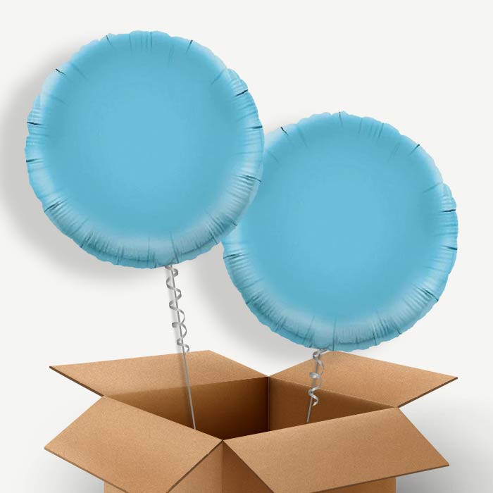 Baby Blue Circle Helium Balloon Two | Party Save Smile
