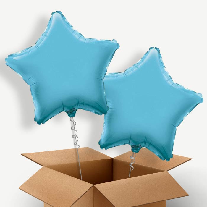 Baby Blue Star Helium Balloon Two | Party Save Smile