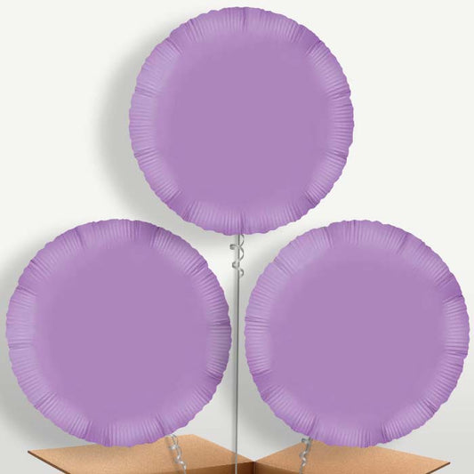 Lavender Circle Bunch of Balloons inflated with Helium | Party Save Smile