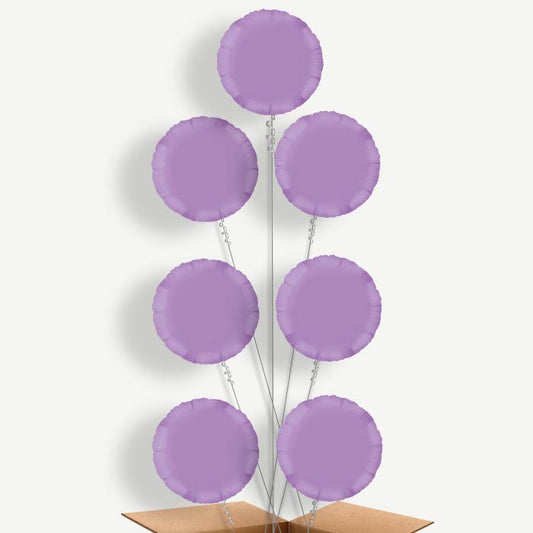 Lavender Circle Balloon Arrangement Inflated with Helium | Party Save Smile