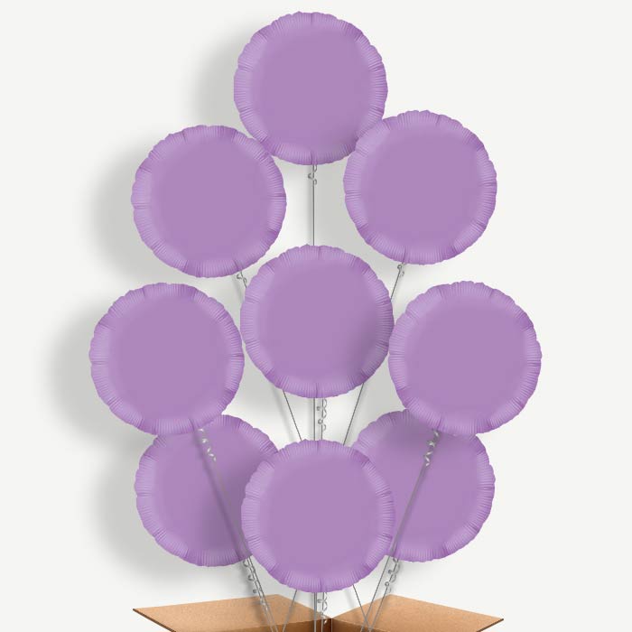 Lavender Circle Balloon Bundle Inflated with Helium | Party Save Smile