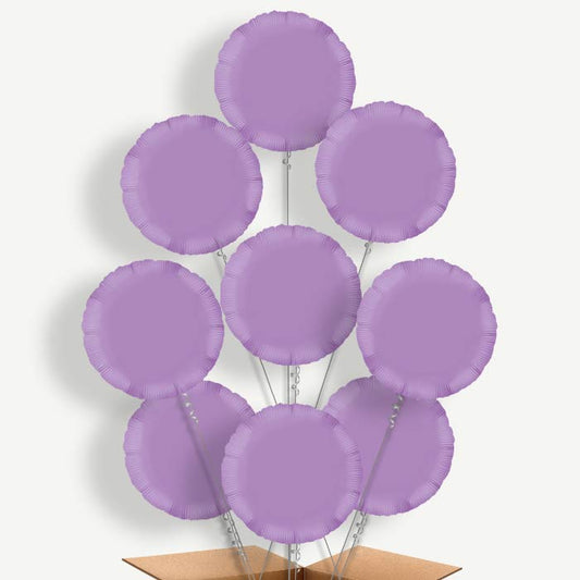 Lavender Circle Balloon Bundle Inflated with Helium | Party Save Smile