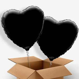 Black Heart Helium Balloon Two