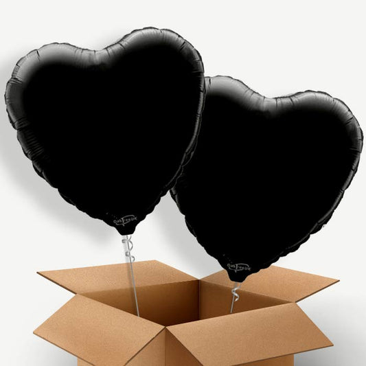 Black Heart Helium Balloon Two | Party Save Smile