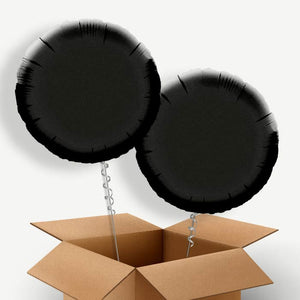 Black Circle Helium Balloon Two