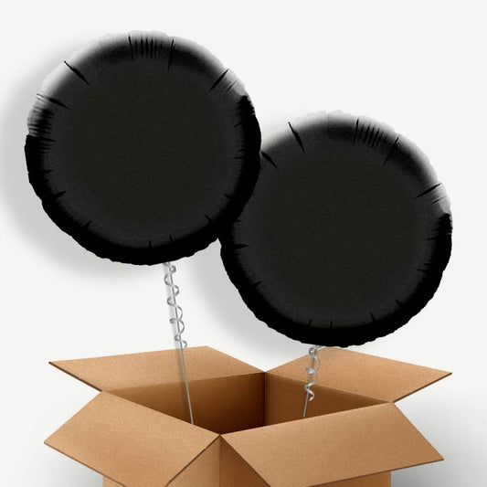 Black Circle Helium Balloon Two | Party Save Smile