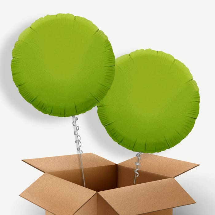 Lime Green Circle Helium Balloon Two | Party Save Smile