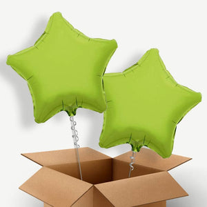 Lime Green Star Helium Balloon Two