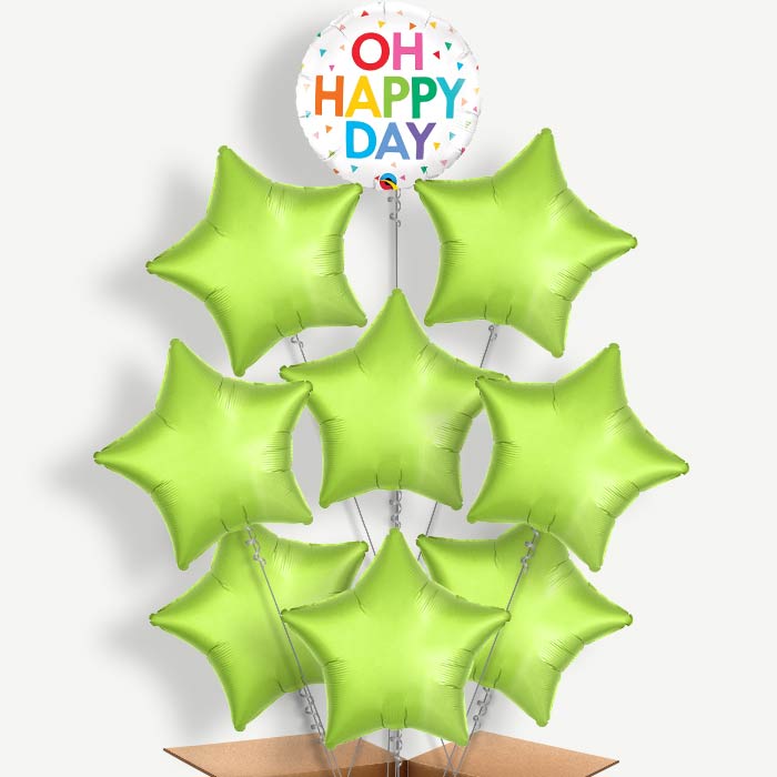 Rainbow Oh Happy Day Helium Balloon Bundle | Party Save Smile