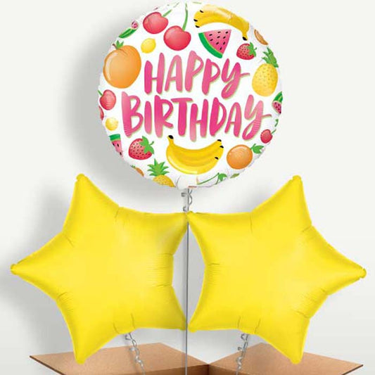 Fruits Summer Happy Birthday Trio Balloon Bunch | Party Save Smile