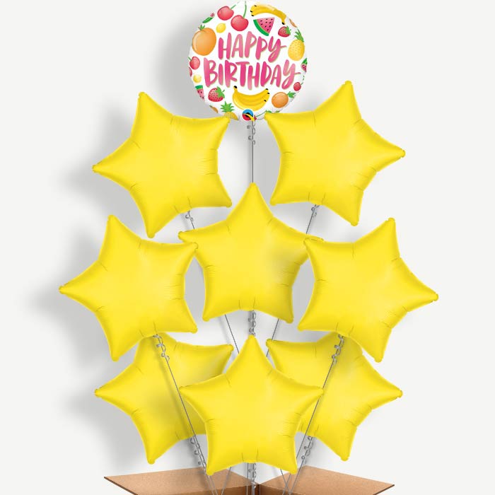 Fruits Summer Happy Birthday Helium Balloon Bundle | Party Save Smile