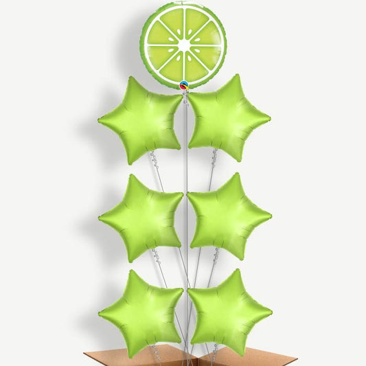 Fruit Lime Balloon Arrangement Inflated with Helium | Party Save Smile