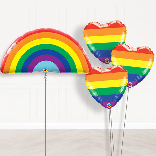 Rainbow Balloon Bouquet Delivered in a Box - Themed Bouquet | Party Save Smile