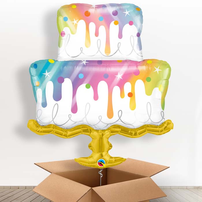 Giant Cake Helium Balloons in a Box - Giant Balloon | Party Save Smile