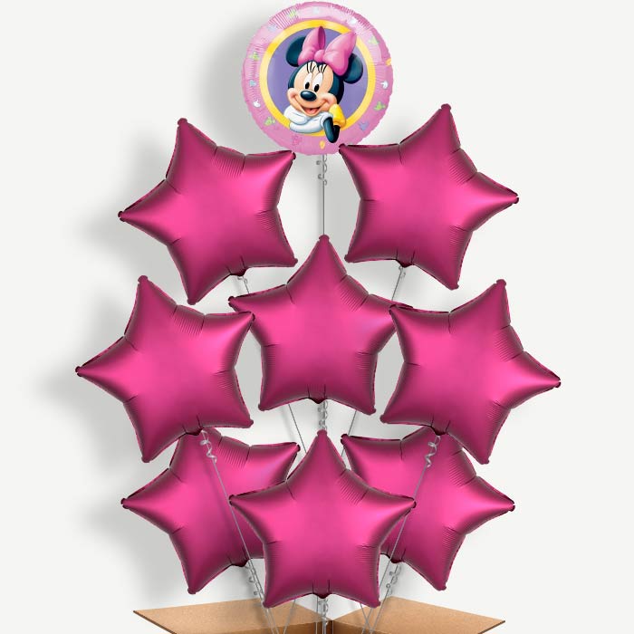 Pink Minnie Mouse Portrait Helium Balloon Bundle | Party Save Smile