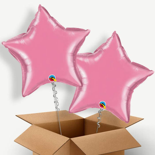 Hot Pink Star Helium Balloon Couple | Party Save Smile