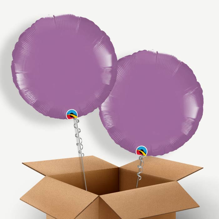 Lilac Circle Helium Balloon Pair | Party Save Smile