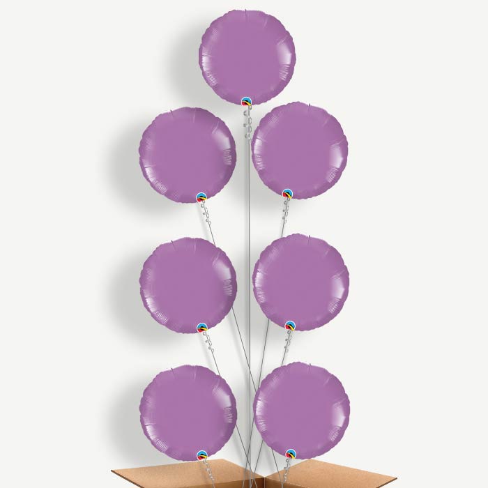 Lilac Circle Balloon Arrangement Inflated with Helium | Party Save Smile