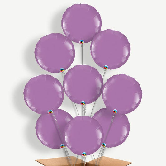 Lilac Circle Balloon Bundle Inflated with Helium | Party Save Smile