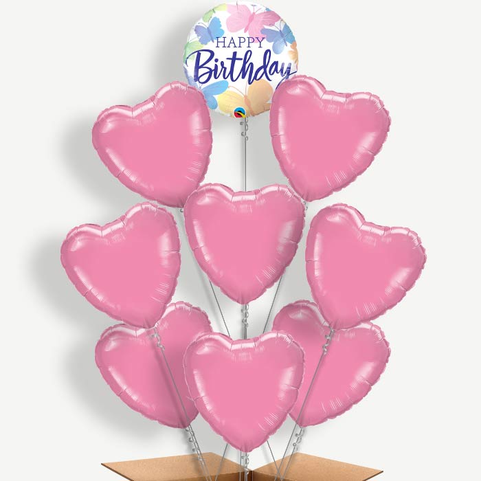 Butterflies Happy Birthday Helium Balloon Bundle | Party Save Smile