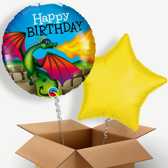 Dragon Happy Birthday Helium Balloon Duo | Party Save Smile