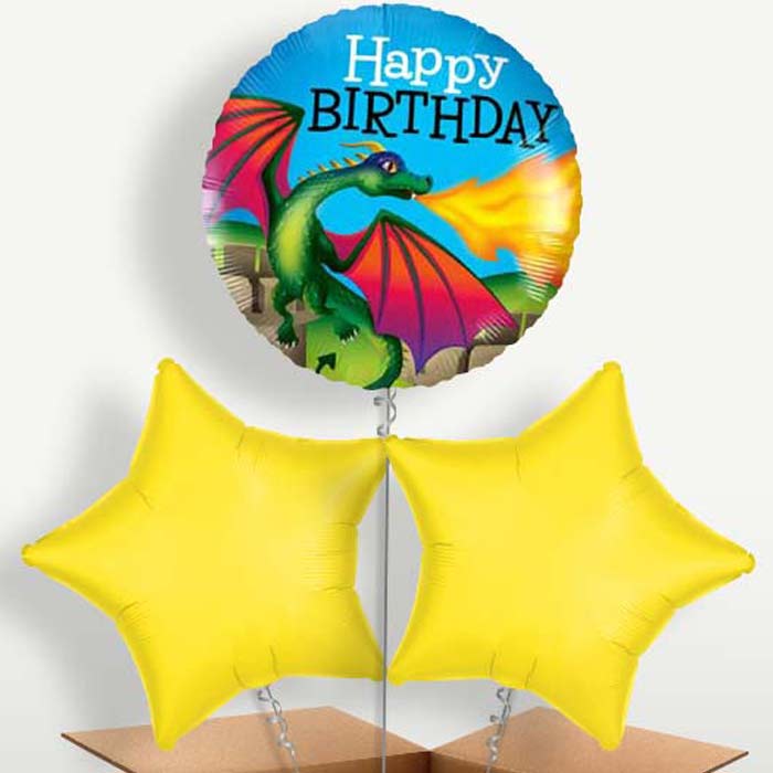 Dragon Happy Birthday Trio Balloon Bunch | Party Save Smile