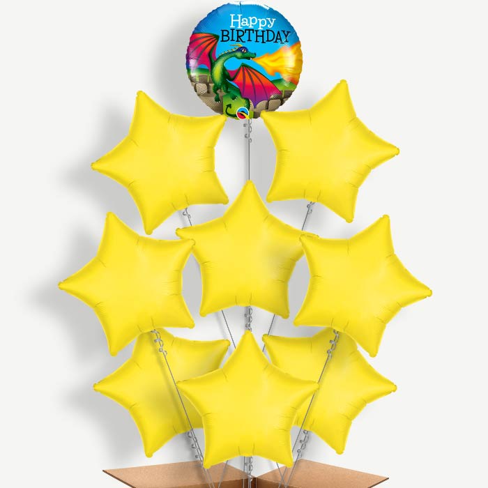 Dragon Happy Birthday Helium Balloon Bundle | Party Save Smile