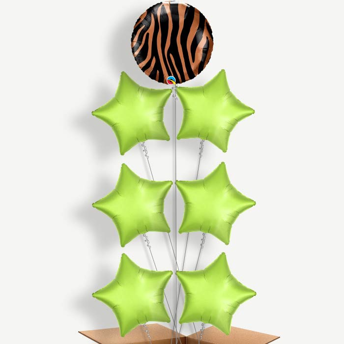 Tiger Stripes Print Helium Balloon Arrangement | Party Save Smile