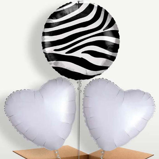 Zebra Print Helium Bunch of Balloons | Party Save Smile