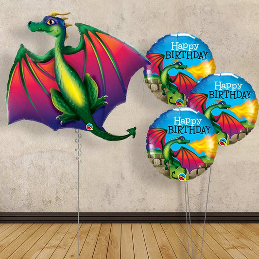 Dragon Balloons Display in a Box Gift - Themed Bouquet | Party Save Smile