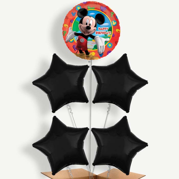 Mickey Mouse Happy Birthday Helium Cluster Balloons | Party Save Smile