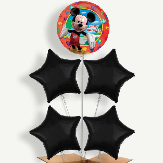 Mickey Mouse Happy Birthday Helium Cluster Balloons | Party Save Smile
