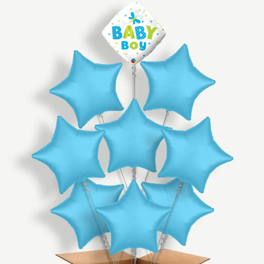 Dragonfly Baby Boy Balloon Bundle Inflated with Helium | Party Save Smile