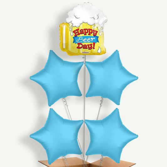 Happy Birthday Beer Day Helium Cluster Balloons | Party Save Smile