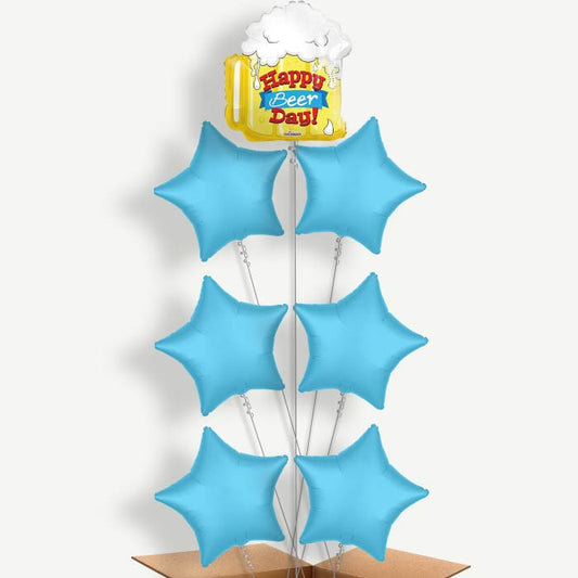 Happy Birthday Beer Day Helium Balloon Arrangement | Party Save Smile