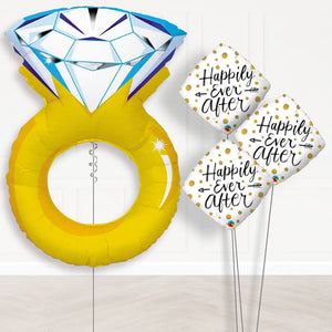 Balloon Bouquet Wedding - Gold Ring