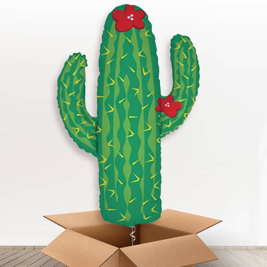 Giant Cactus Helium Balloon In a Box - Giant Balloon | Party Save Smile