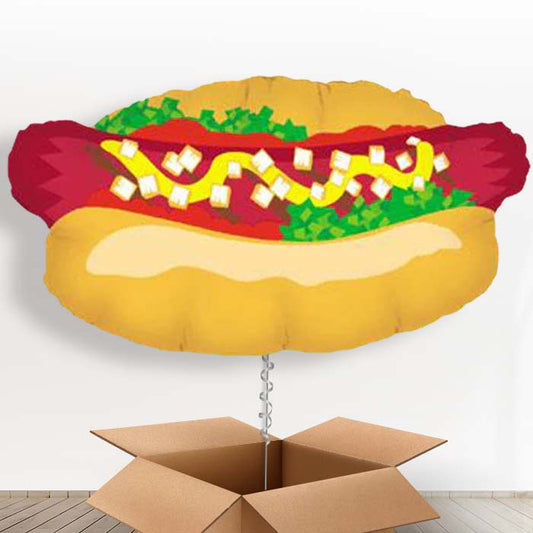 Hot Dog Helium Balloons in a Box - Giant Balloon | Party Save Smile