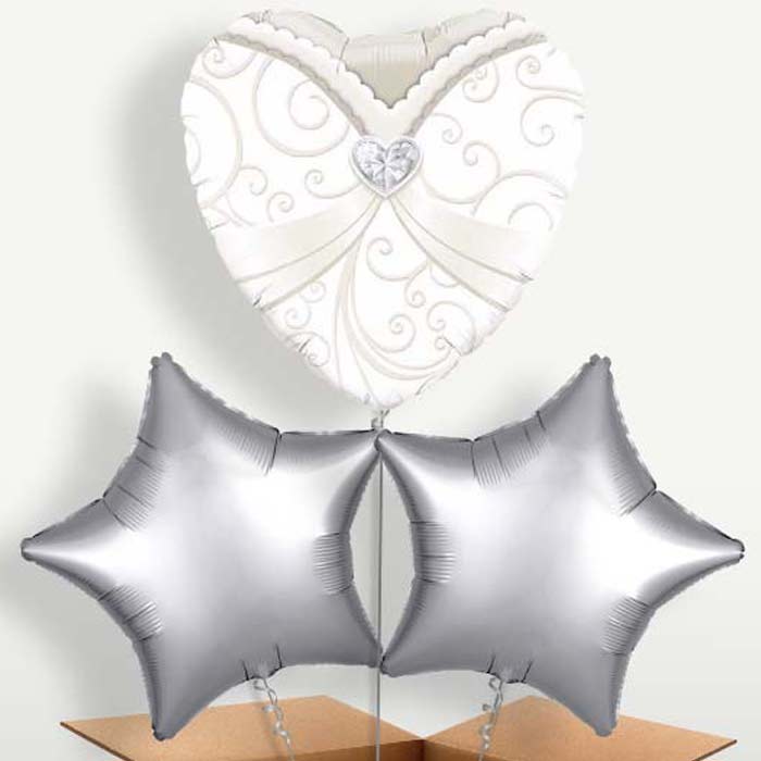 Wedding Dress Helium Bunch of Balloons | Party Save Smile