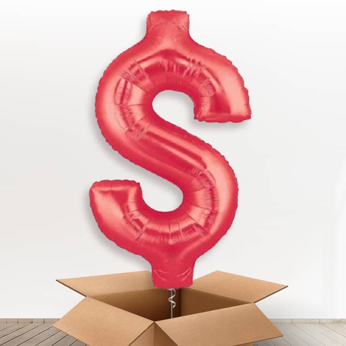 Red Giant Dollar Helium Balloon in a Box - Giant Balloon | Party Save Smile
