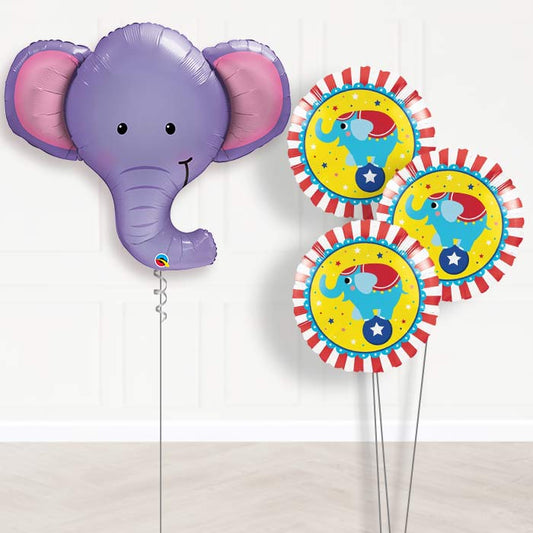 Elephant Head Inflated Helium Balloons Delivered - Themed Bouquet | Party Save Smile