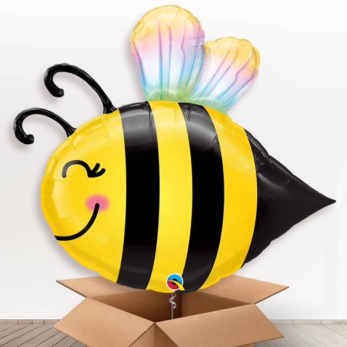 Bumble Bee Giant Helium Balloon in a Box Gift - Giant Balloon | Party Save Smile