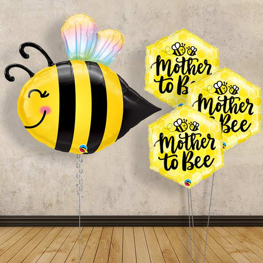 Bumble Bee Inflated Helium Balloons Delivered - Themed Bouquet | Party Save Smile