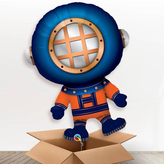 Scuba Deep Sea Diver Helium Balloon In a Box - Giant Balloon | Party Save Smile