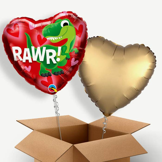 Rawr Dinosaur Helium Balloon Couple | Party Save Smile