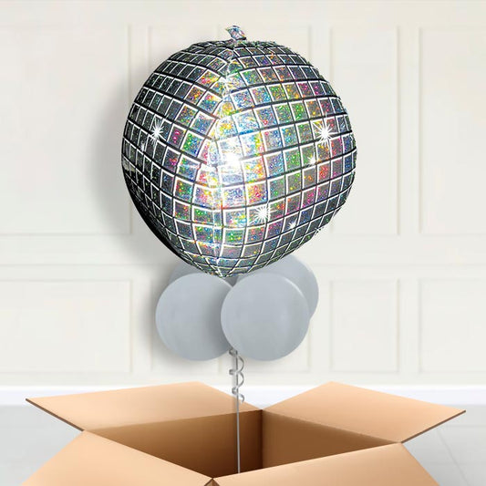 Holographic Disco Ball Party Orbz Balloon in a Box - Orbz Balloon | Party Save Smile