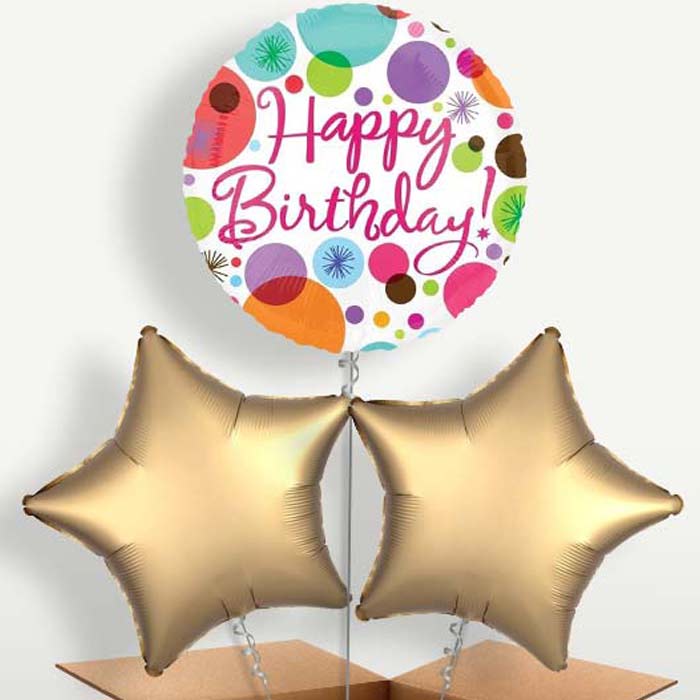 Happy Birthday Pastel Balloons in a Bunch | Party Save Smile