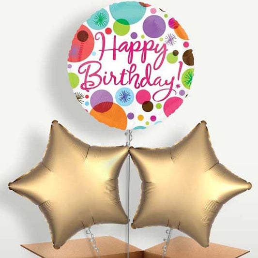 Happy Birthday Pastel Balloons in a Bunch | Party Save Smile