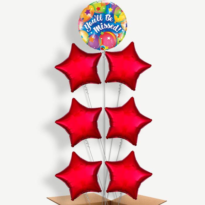 You'll be Missed Helium Balloon Arrangement | Party Save Smile